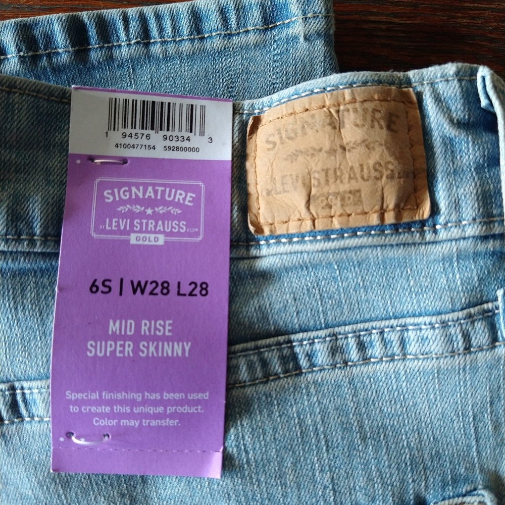 Levi's Simply Stretch jeans, 6S W28xL28, Mid rise, Super skinny